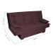 Sofá-Cama 3 Lugares Esmeralda Veludo Roxo