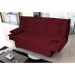Sofá-Cama 3 Lugares Esmeralda Veludo Vermelho