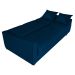 Sofá-Cama 3 Lugares com Baú Pamela Veludo Azul