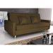 Sofá-Cama 3 Lugares com Baú Pamela Veludo Marrom