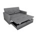 Sofá-Cama Casal 2 Lugares Anne Suede Cinza