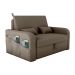 Sofá-Cama Casal 2 Lugares Lady Dai com Baú Suede Capuccino