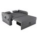 Sofá-Cama Casal 2 Lugares Lady Dai com Baú Suede Cinza