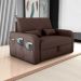 Sofá-Cama Casal 2 Lugares Lady Dai com Baú Suede Marrom