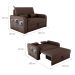 Sofá-Cama Casal 2 Lugares Lady Dai com Baú Suede Marrom