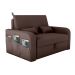 Sofá-Cama Casal 2 Lugares Lady Dai com Baú Suede Marrom