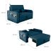 Sofá-Cama Casal 2 Lugares Lady Dai com Baú Suede Petróleo