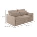 Sofá-Cama Casal 2 Lugares Sophia Suede Capuccino