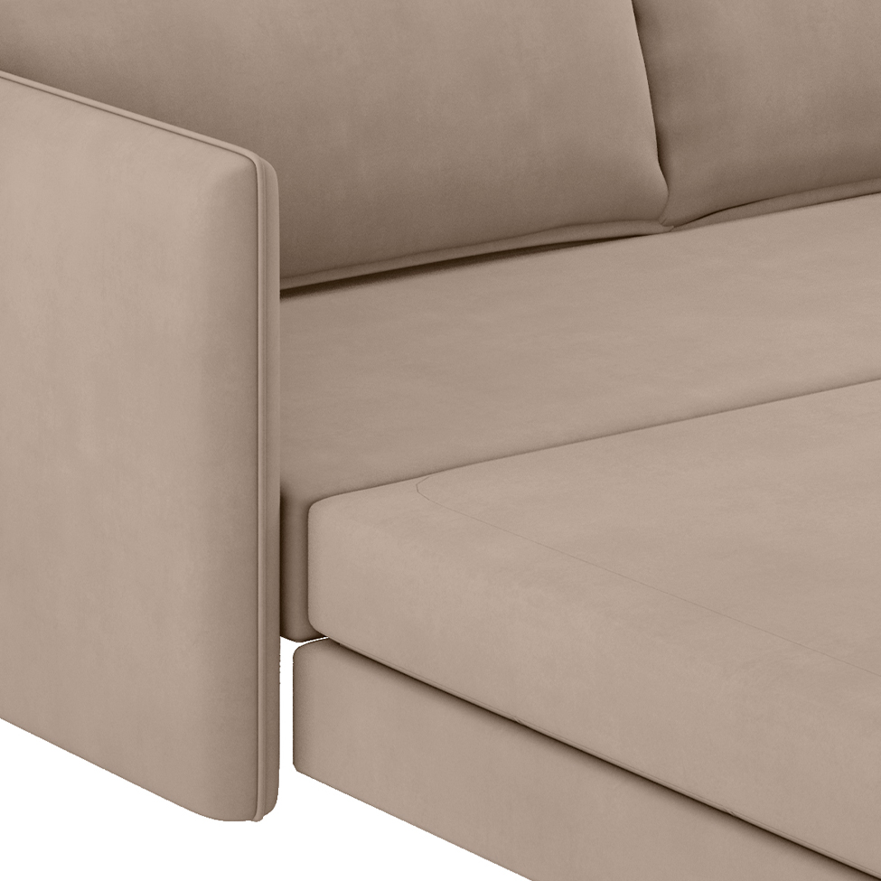 Sofá-Cama Casal 2 Lugares Sophia Suede Capuccino