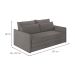 Sofá-Cama Casal 2 Lugares Sophia Suede Cinza
