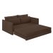 Sofá-Cama Casal 2 Lugares Sophia Suede Marrom