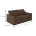 Sofá-Cama Casal 2 Lugares Sophia Suede Marrom