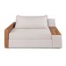 Sofá-Cama Casal 2 Lugares com Baú Lateral Panamá Linho Gelo