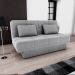 Sofá-Cama Casal 2 Lugares com Baú Sany Cinza