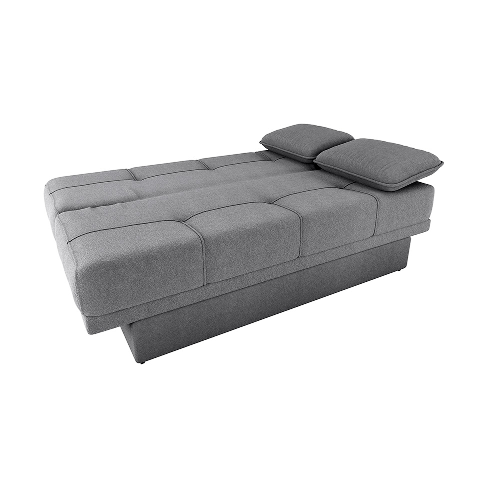 Sofá-Cama Casal 2 Lugares com Baú Sany Cinza
