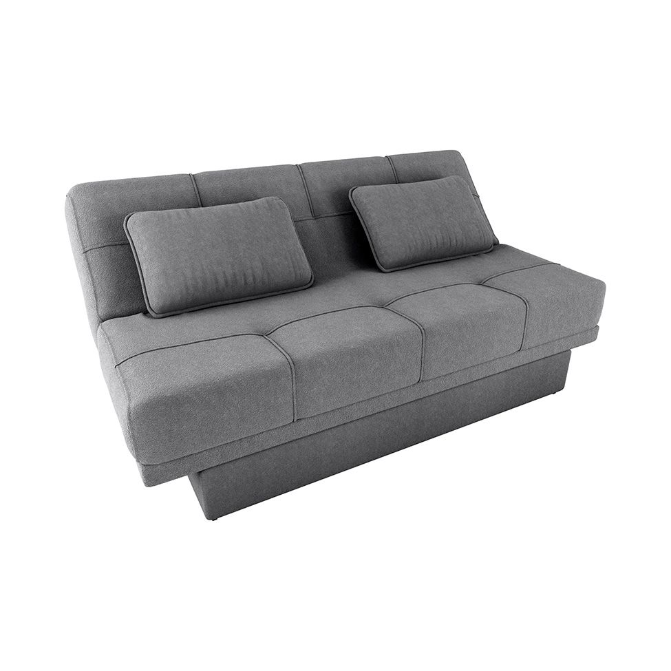 Sofá-Cama Casal 2 Lugares com Baú Sany Cinza