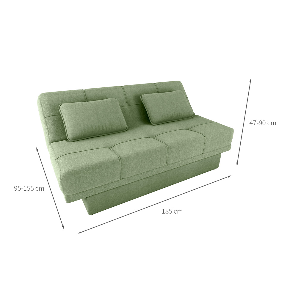 Sofá-Cama Casal 2 Lugares com Baú Sany Oliva
