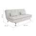 Sofá-Cama Casal 3 Lugares Amanda Branco