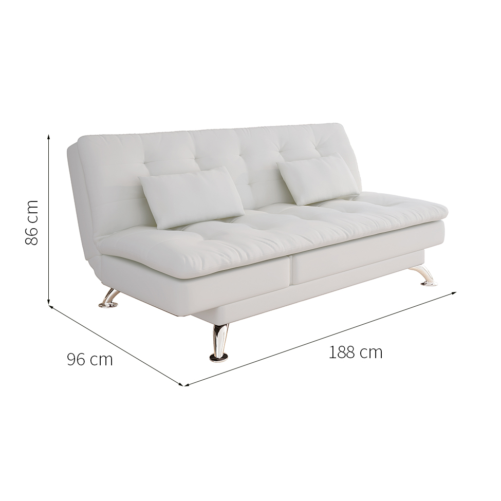 Sofá-Cama Casal 3 Lugares Amanda Branco