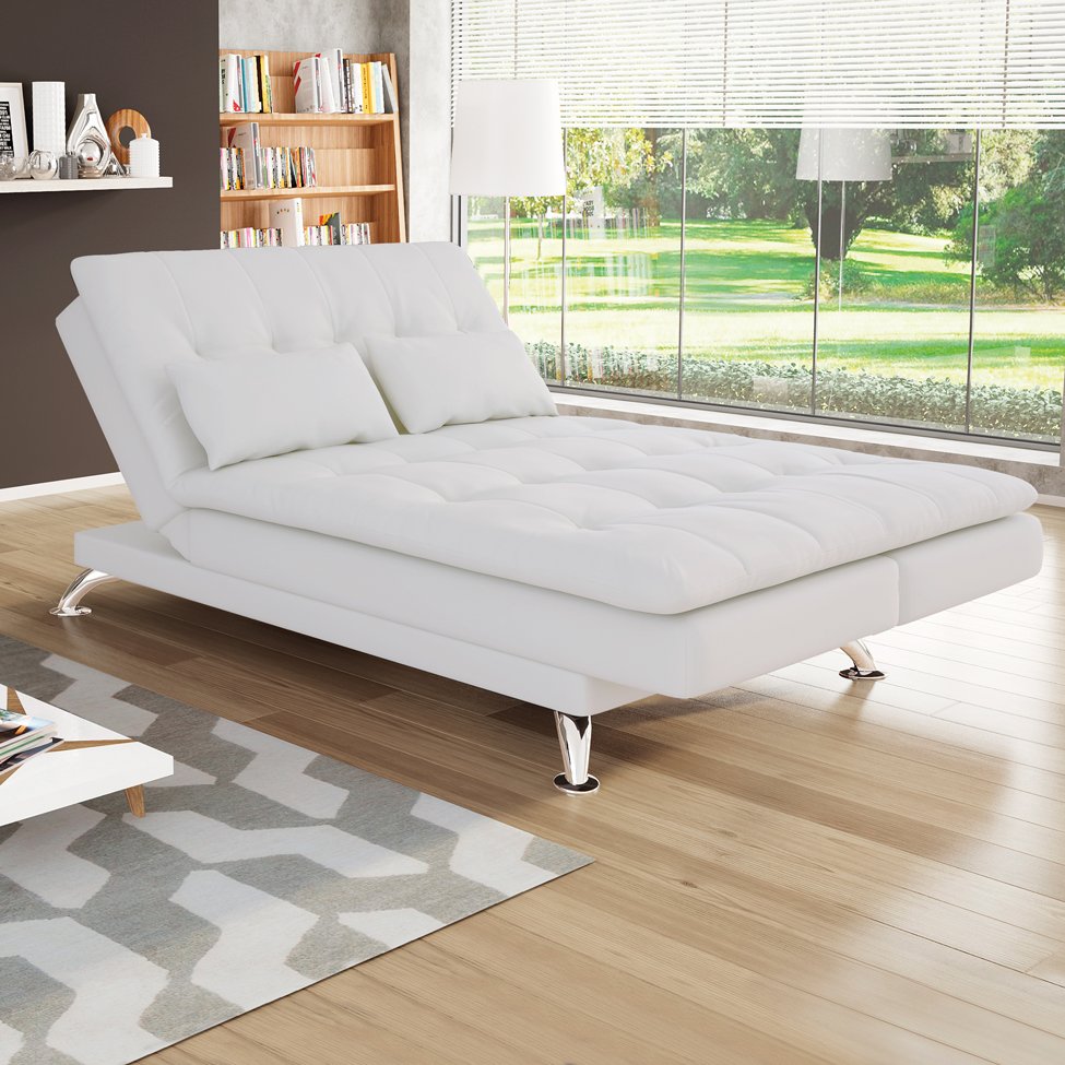 Sofá-Cama Casal 3 Lugares Amanda Branco