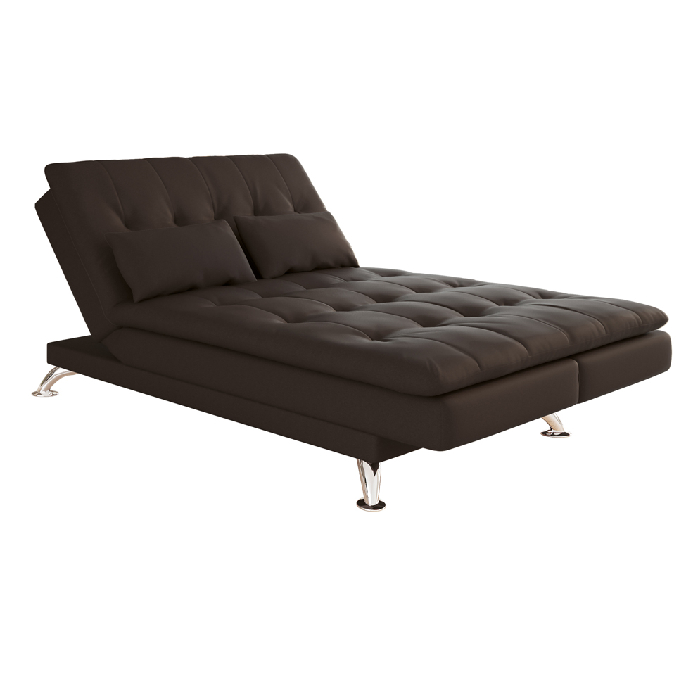 Sofá-Cama Casal 3 Lugares Amanda Café
