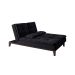 Sofá-Cama Casal 3 Lugares Amanda II Suede com Almofadas Preto