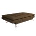 Sofá-Cama Casal 3 Lugares Amanda Marrom