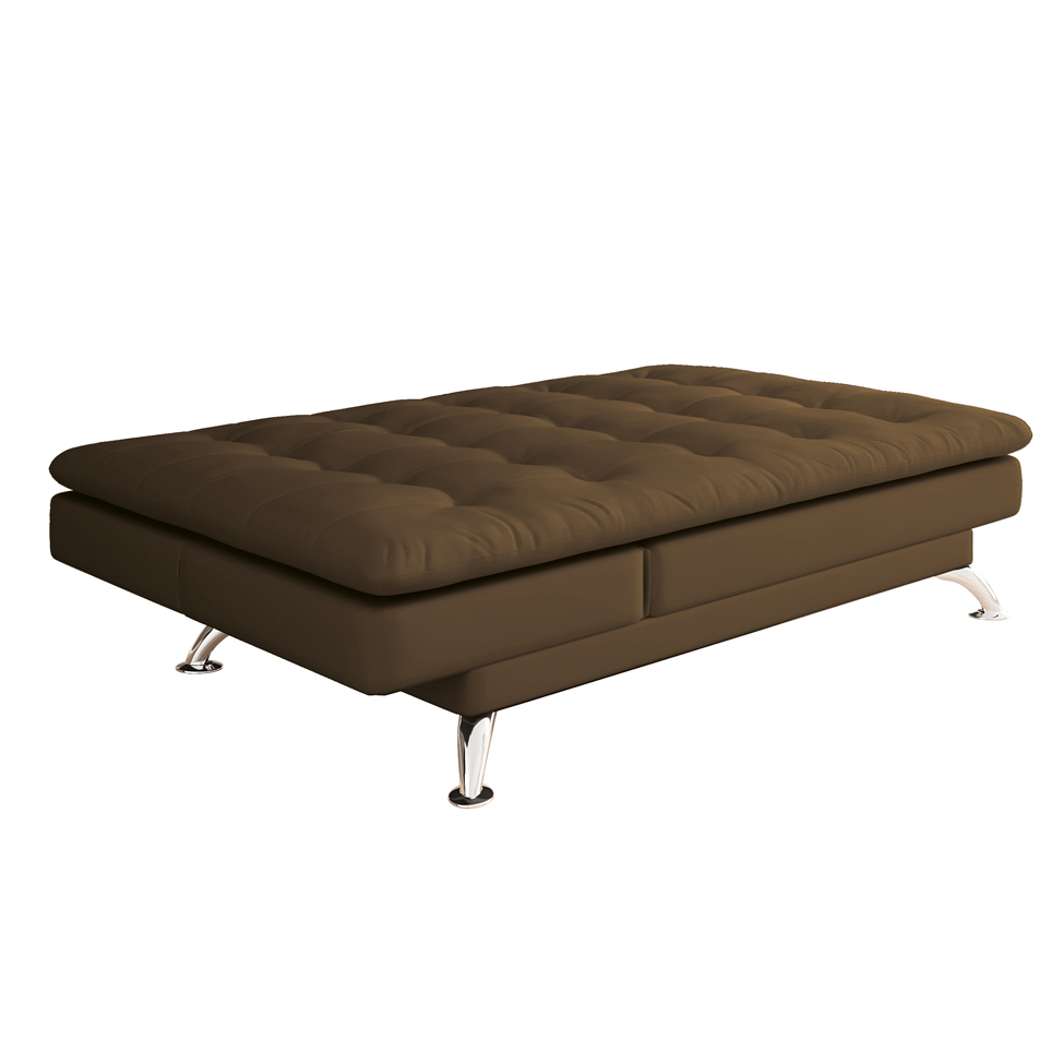 Sofá-Cama Casal 3 Lugares Amanda Marrom