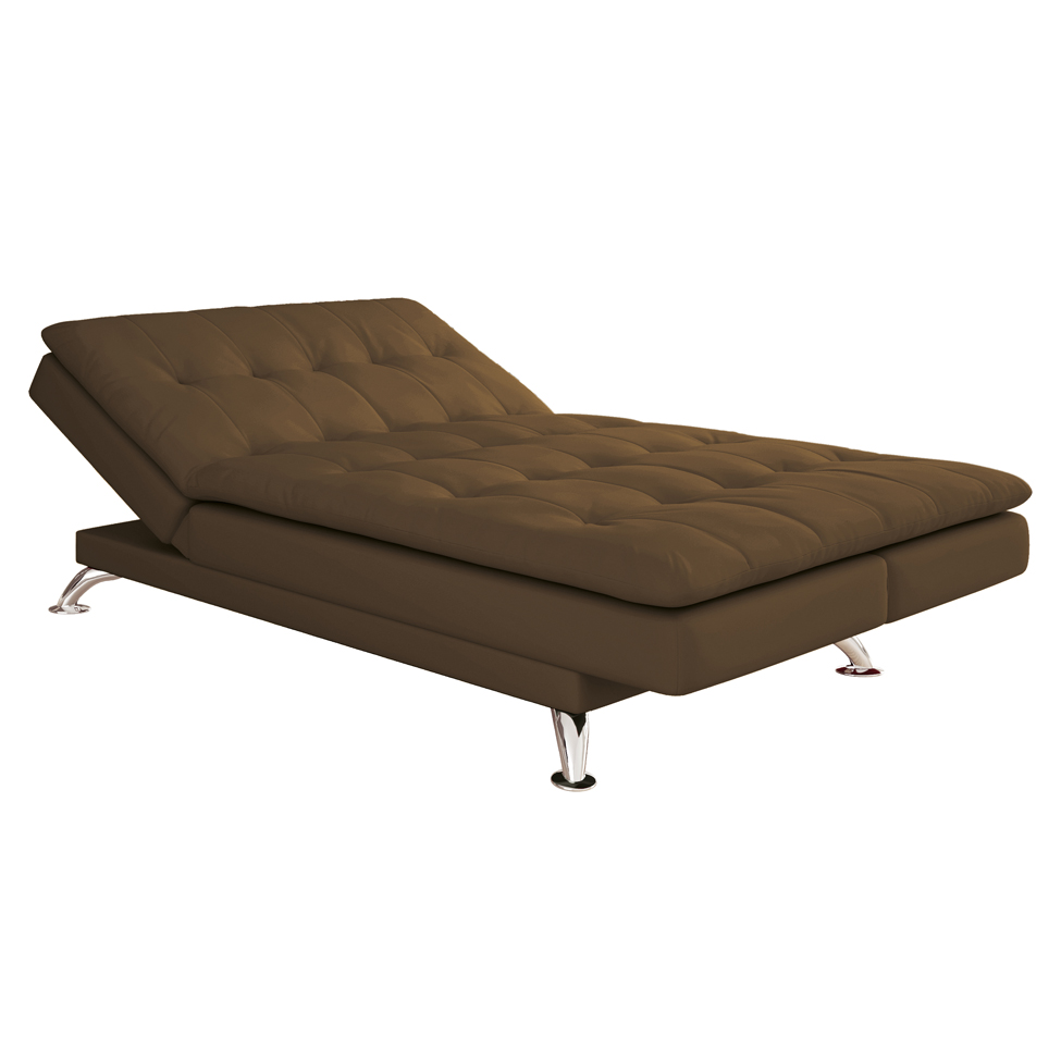 Sofá-Cama Casal 3 Lugares Amanda Marrom
