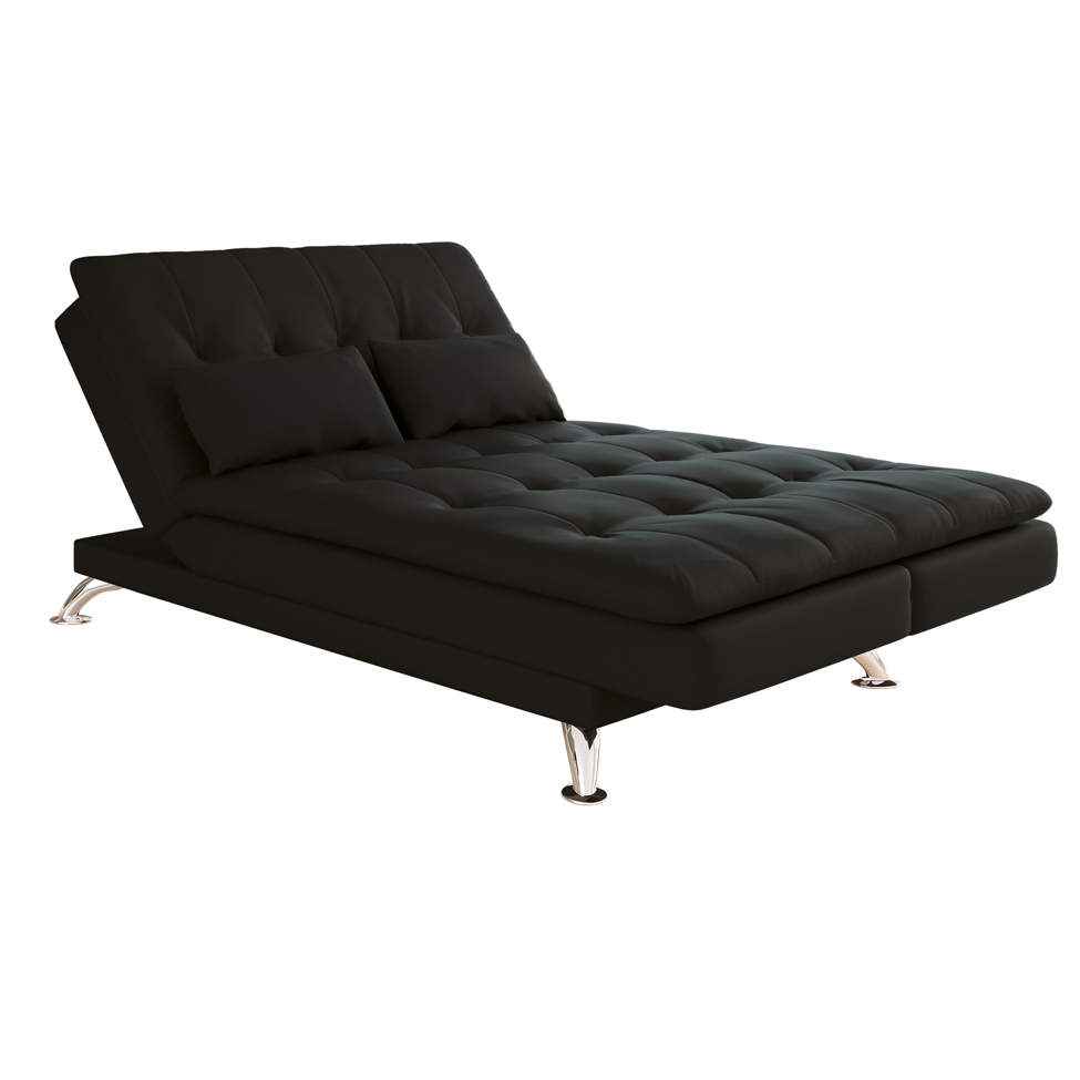 Sofá-Cama Casal 3 Lugares Amanda Preto
