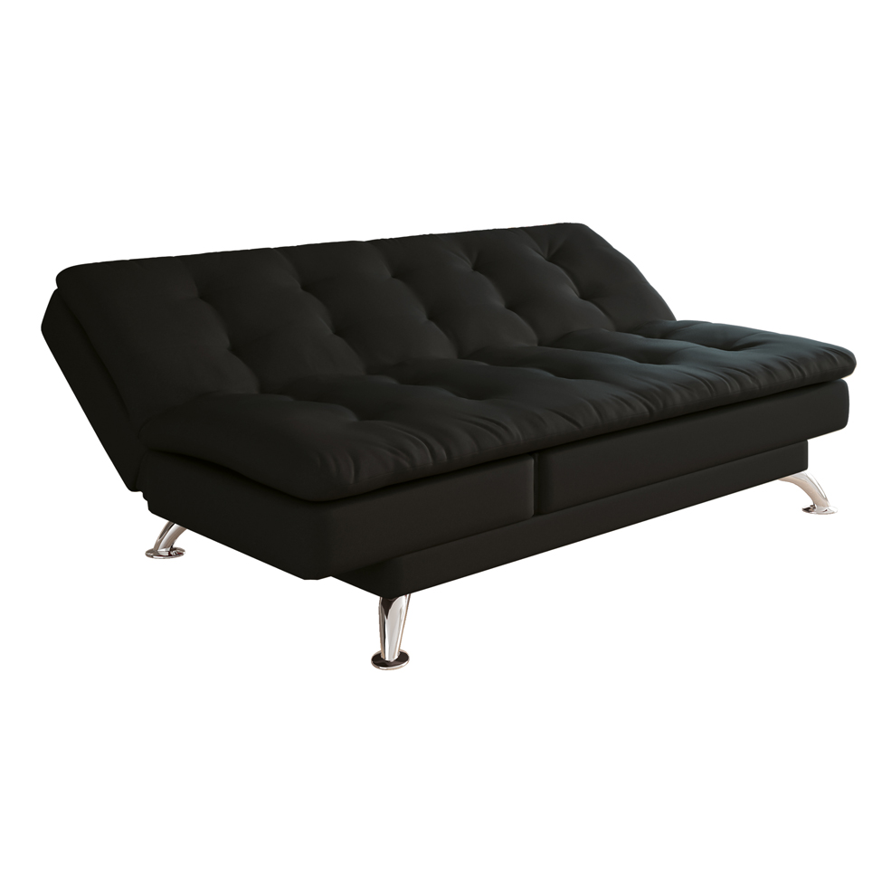 Sofá-Cama Casal 3 Lugares Amanda Preto