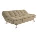 Sofá-Cama Casal 3 Lugares Amanda Suede Bege