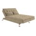Sofá-Cama Casal 3 Lugares Amanda Suede Bege