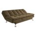 Sofá-Cama Casal 3 Lugares Amanda Suede Castanho