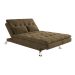 Sofá-Cama Casal 3 Lugares Amanda Suede Castanho
