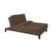 Sofá-Cama Casal 3 Lugares Amanda Suede com Almofadas Castanho