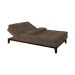 Sofá-Cama Casal 3 Lugares Amanda Suede com Almofadas Castanho