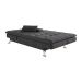 Sofá-Cama Casal 3 Lugares Amanda Suede com Almofadas Cinza