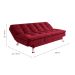 Sofá-Cama Casal 3 Lugares Amanda Suede com Almofadas Vermelho