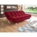 Sofá-Cama Casal 3 Lugares Amanda Suede com Almofadas Vermelho