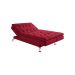 Sofá-Cama Casal 3 Lugares Amanda Suede com Almofadas Vermelho
