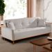 Sofá-Cama Casal 3 Lugares Dacar Linho Cinza 207 cm