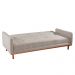 Sofá-Cama Casal 3 Lugares Dacar Linho Cinza 207 cm