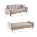 Sofá-Cama Casal 3 Lugares Dacar Linho Cinza 207 cm
