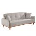 Sofá-Cama Casal 3 Lugares Dacar Linho Cinza 207 cm
