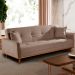 Sofá-Cama Casal 3 Lugares Dacar Linho Marrom 207 cm