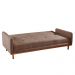 Sofá-Cama Casal 3 Lugares Dacar Linho Marrom 207 cm