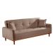 Sofá-Cama Casal 3 Lugares Dacar Linho Marrom 207 cm