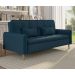 Sofá-Cama Casal 3 Lugares Donna Veludo Azul Turquesa