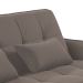 Sofá-Cama Casal 3 Lugares Donna Veludo Capuccino